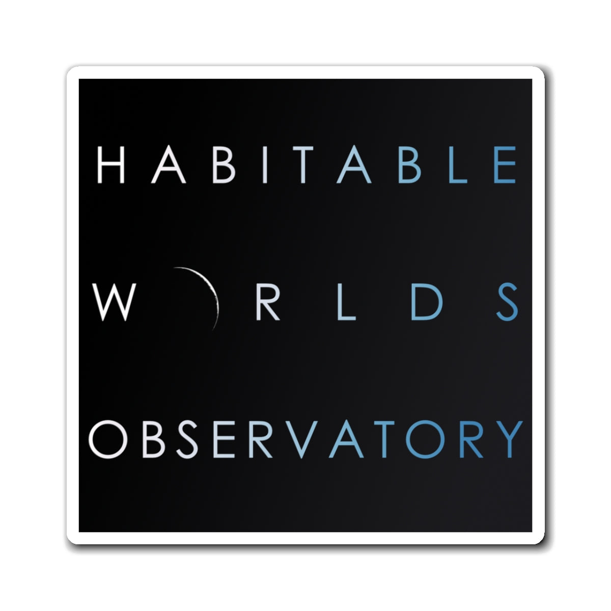 Habitable Worlds Observatory Logo Magnet — Refrigerator Magnet